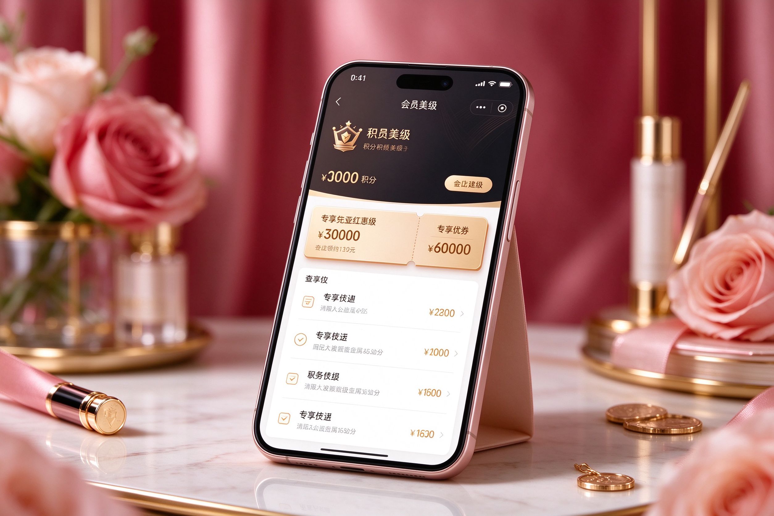医美会员营销APP界面